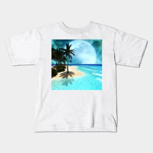 Beautiful tropical island Kids T-Shirt